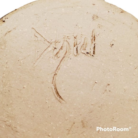 Lot of 2 Blue Denim Glaze Artist Coffee Mug Set, Signed DYW, NWOB - Picture 9 of 9